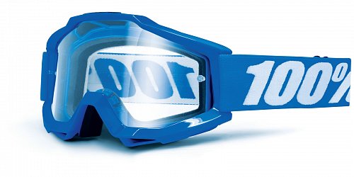 brýle Accuri Reflex Blue, 100% - USA (modrá, čiré plexi s čepy pro slídy)